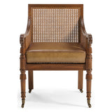 Bergere Occasional Chair with Cane Back - Leather - Jonathan Charles