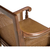 Bergere Occasional Chair with Cane Back - Leather - Jonathan Charles