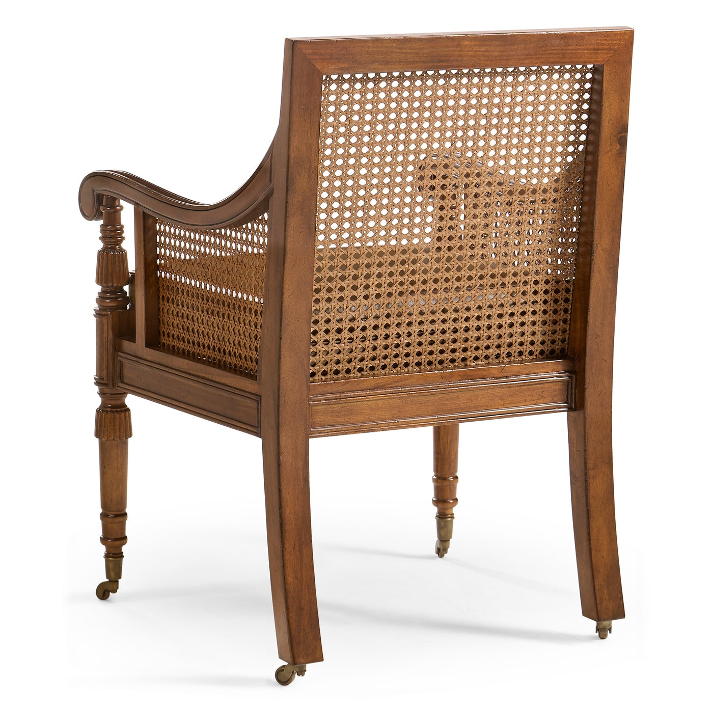 Bergere Occasional Chair with Cane Back - Leather - Jonathan Charles
