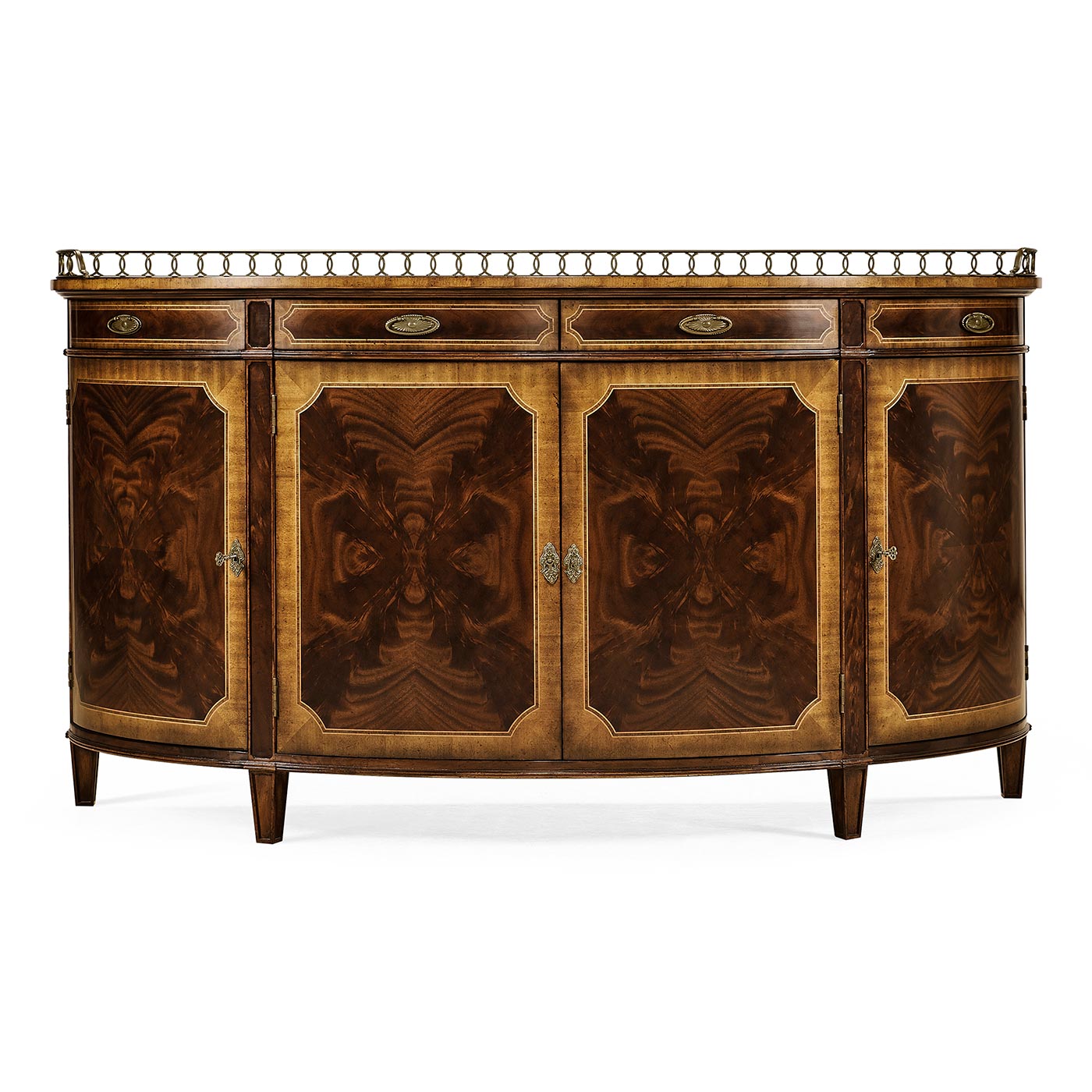 Large Mahogany Demilune Sideboard - Jonathan Charles