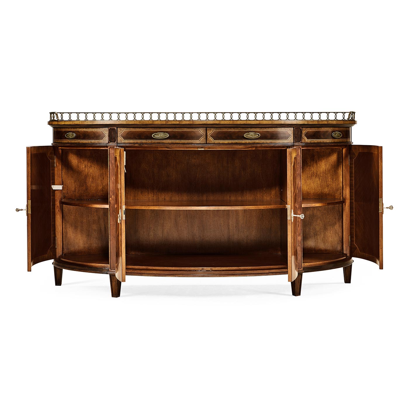 Large Mahogany Demilune Sideboard - Jonathan Charles