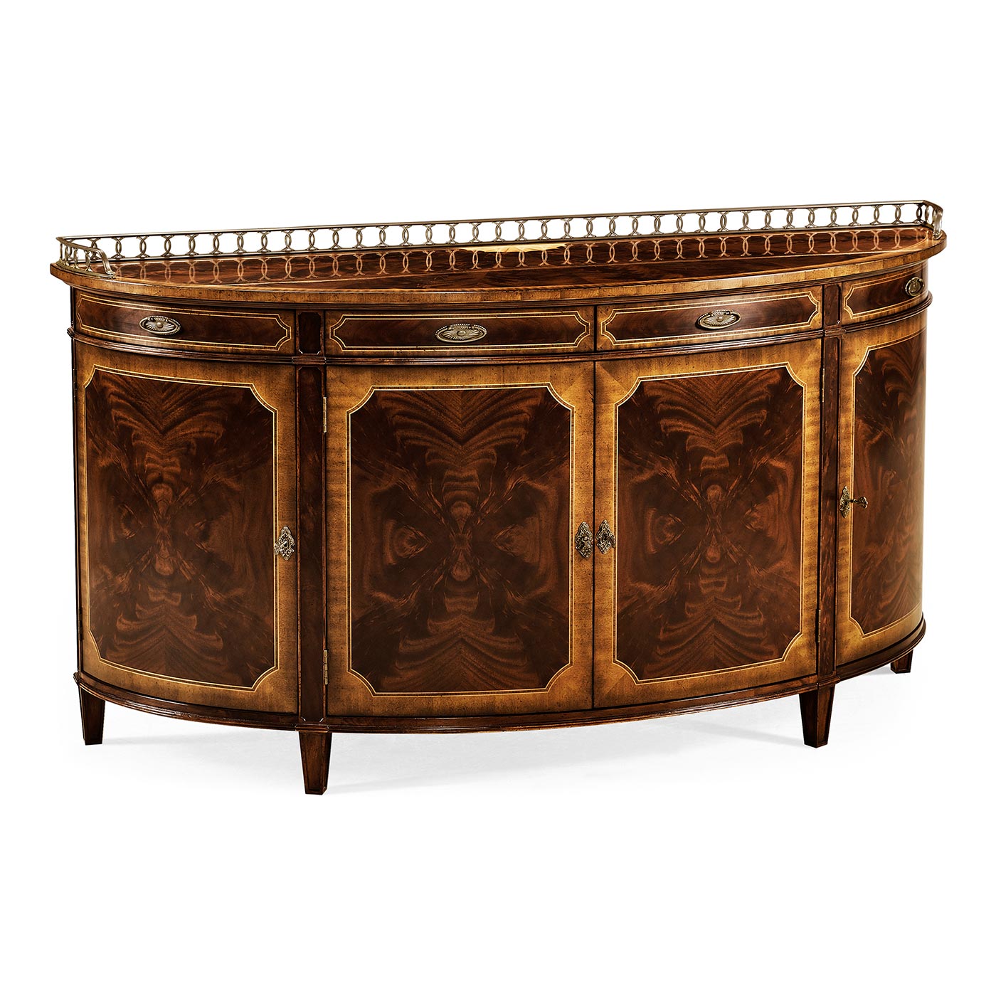 Large Mahogany Demilune Sideboard - Jonathan Charles