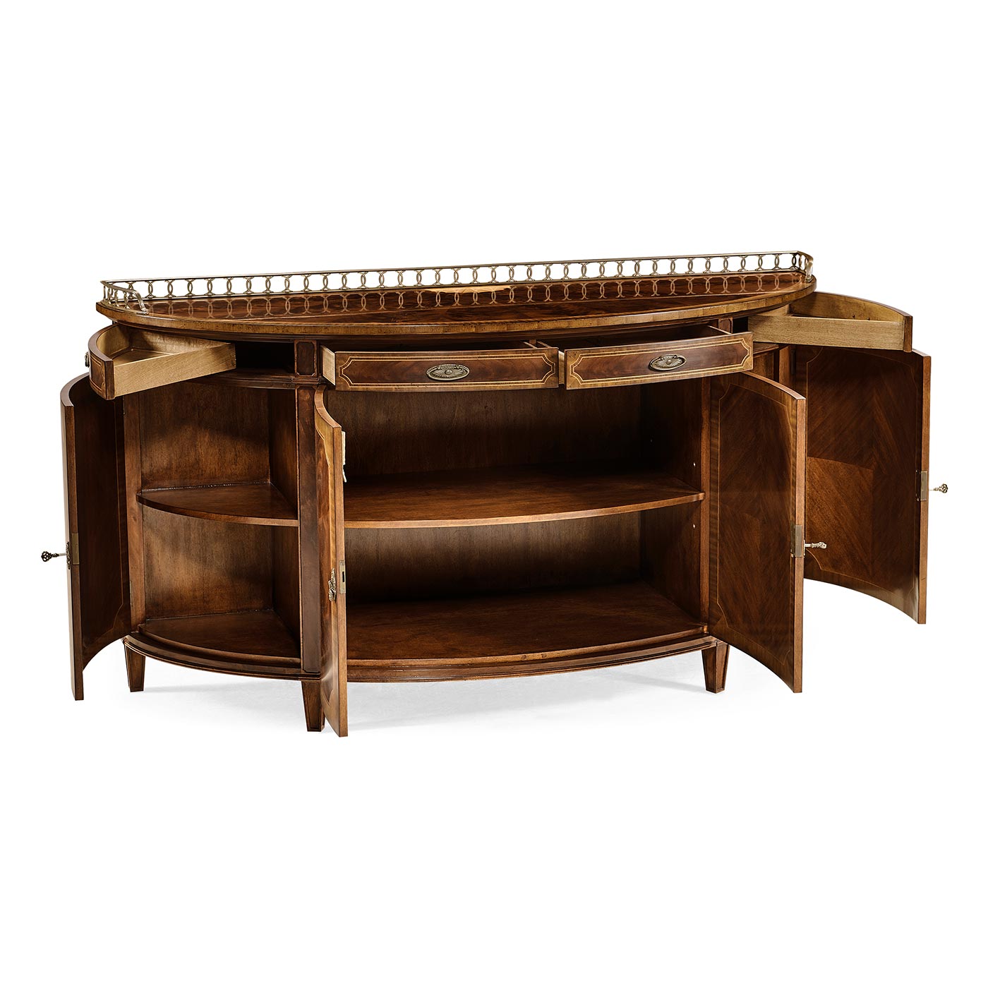 Large Mahogany Demilune Sideboard - Jonathan Charles
