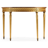 Demilune Console Table Adam Style Gilded - Jonathan Charles
