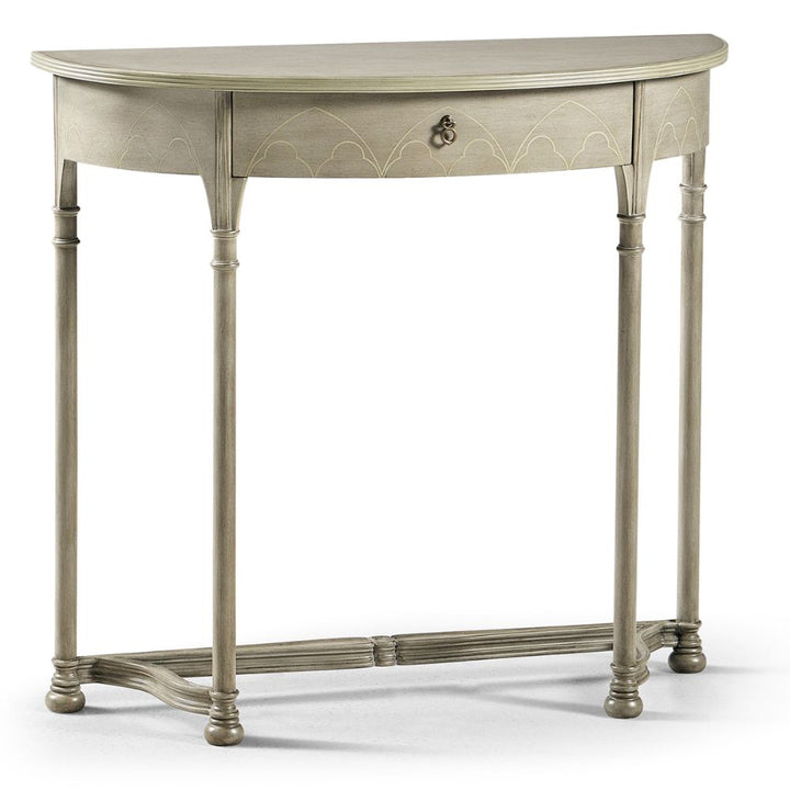 Narrow Demilune Console Table Gothic