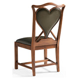 Chair Heart Playing Card - English Green Leather - Jonathan Charles