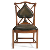 Chair Spade Playing Card - English Green Leather - Jonathan Charles