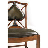 Chair Spade Playing Card - English Green Leather - Jonathan Charles