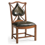 Chair Spade Playing Card - English Green Leather - Jonathan Charles