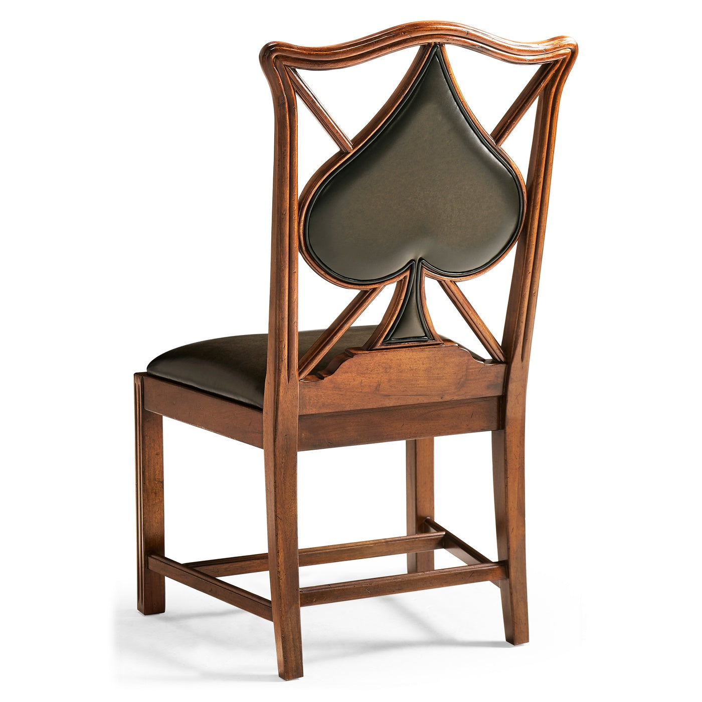 Chair Spade Playing Card - English Green Leather - Jonathan Charles