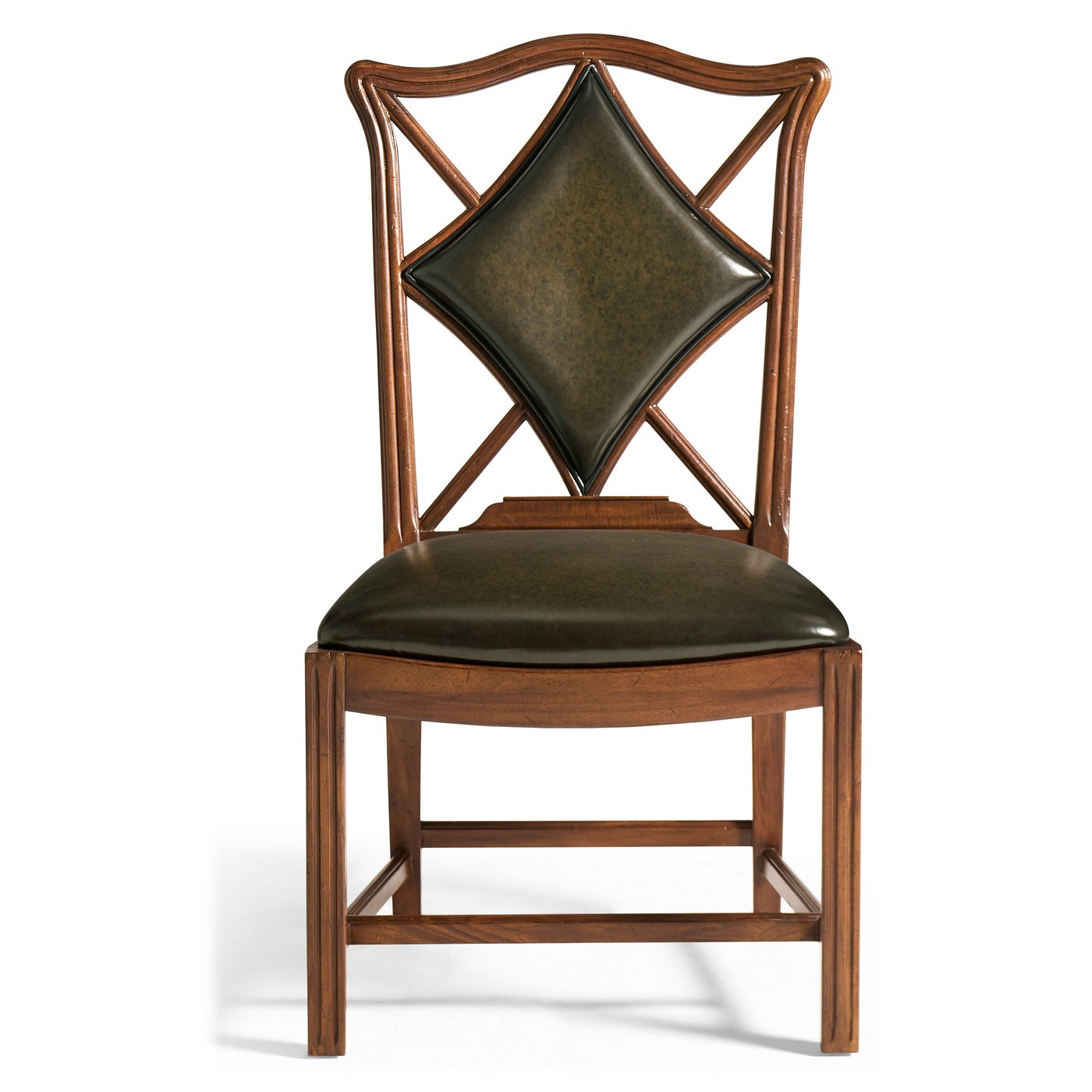 Chair Diamond Playing Card - English Green Leather - Jonathan Charles