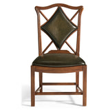 Chair Diamond Playing Card - English Green Leather - Jonathan Charles