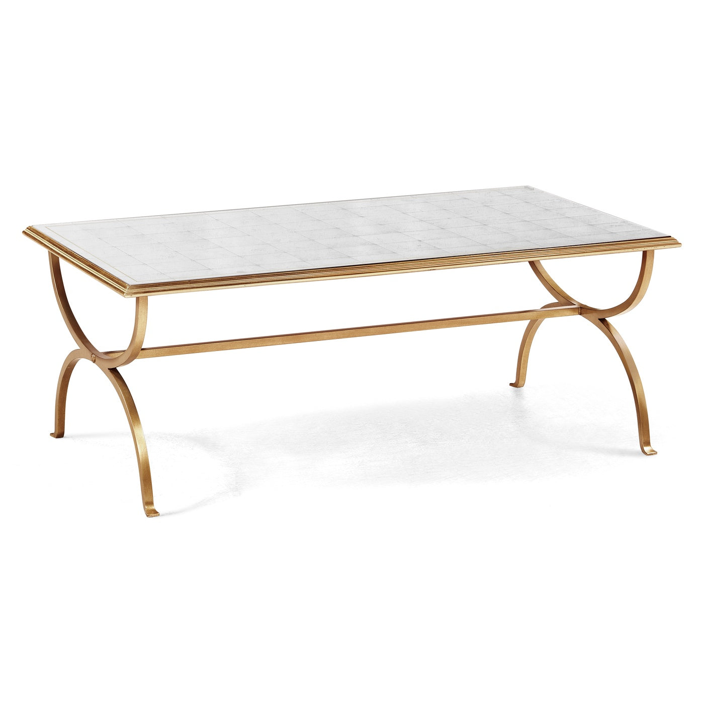 Coffee Table Hourglass in Eglomise - Gilded - Jonathan Charles