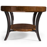 Oval Coffee Table Glass Topped High Lustre - Jonathan Charles