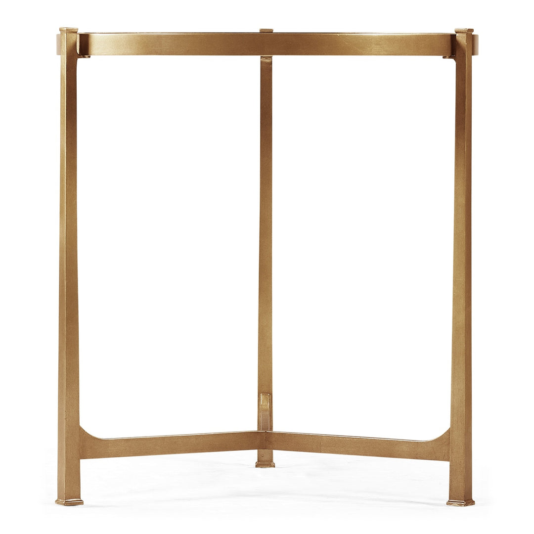 Large Round Lamp Table Contemporary in Eglomise - Gilded - Jonathan Charles