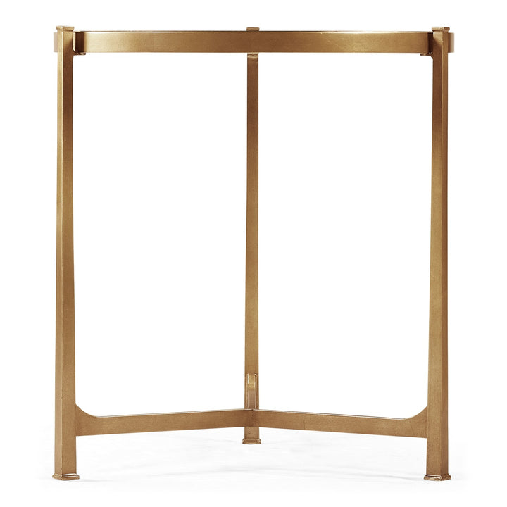 Large Round Lamp Table Contemporary in Eglomise - Gilded - Jonathan Charles