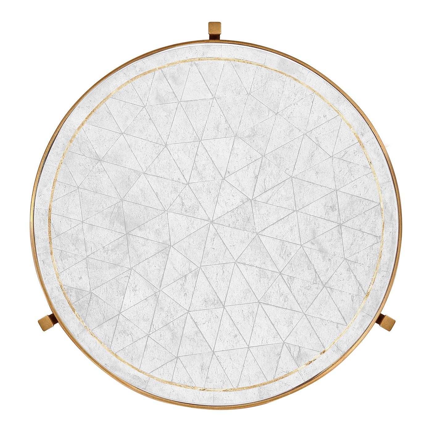Large Round Lamp Table Contemporary in Eglomise - Gilded - Jonathan Charles