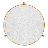 Large Round Lamp Table Contemporary in Eglomise - Gilded - Jonathan Charles