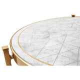Large Round Lamp Table Contemporary in Eglomise - Gilded - Jonathan Charles