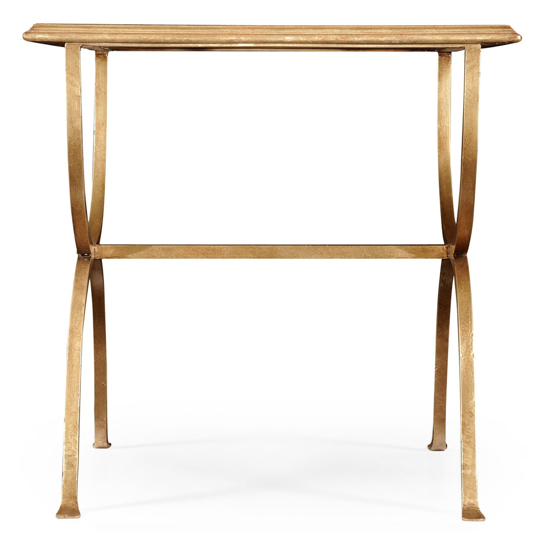 Square Side Table Horseshoe - Gilded