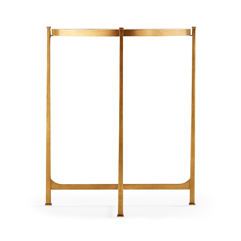 Small Demilune Console Table Contemporary - Gilded - Jonathan Charles