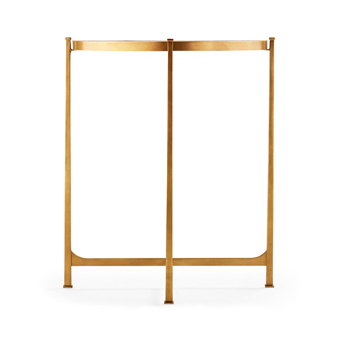 Small Demilune Console Table Contemporary - Gilded - Jonathan Charles