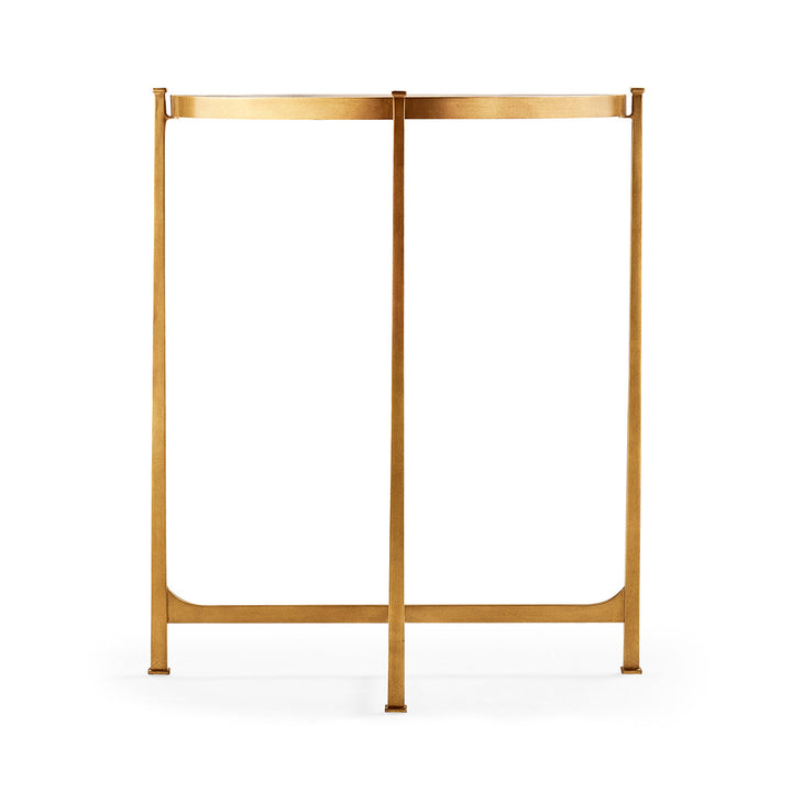 Small Demilune Console Table Contemporary - Gilded - Jonathan Charles