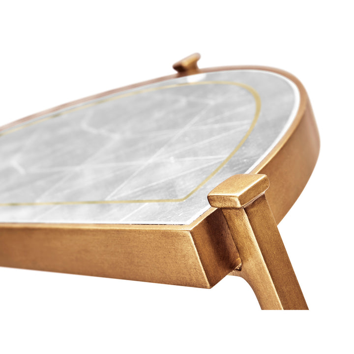 Small Demilune Console Table Contemporary - Gilded - Jonathan Charles