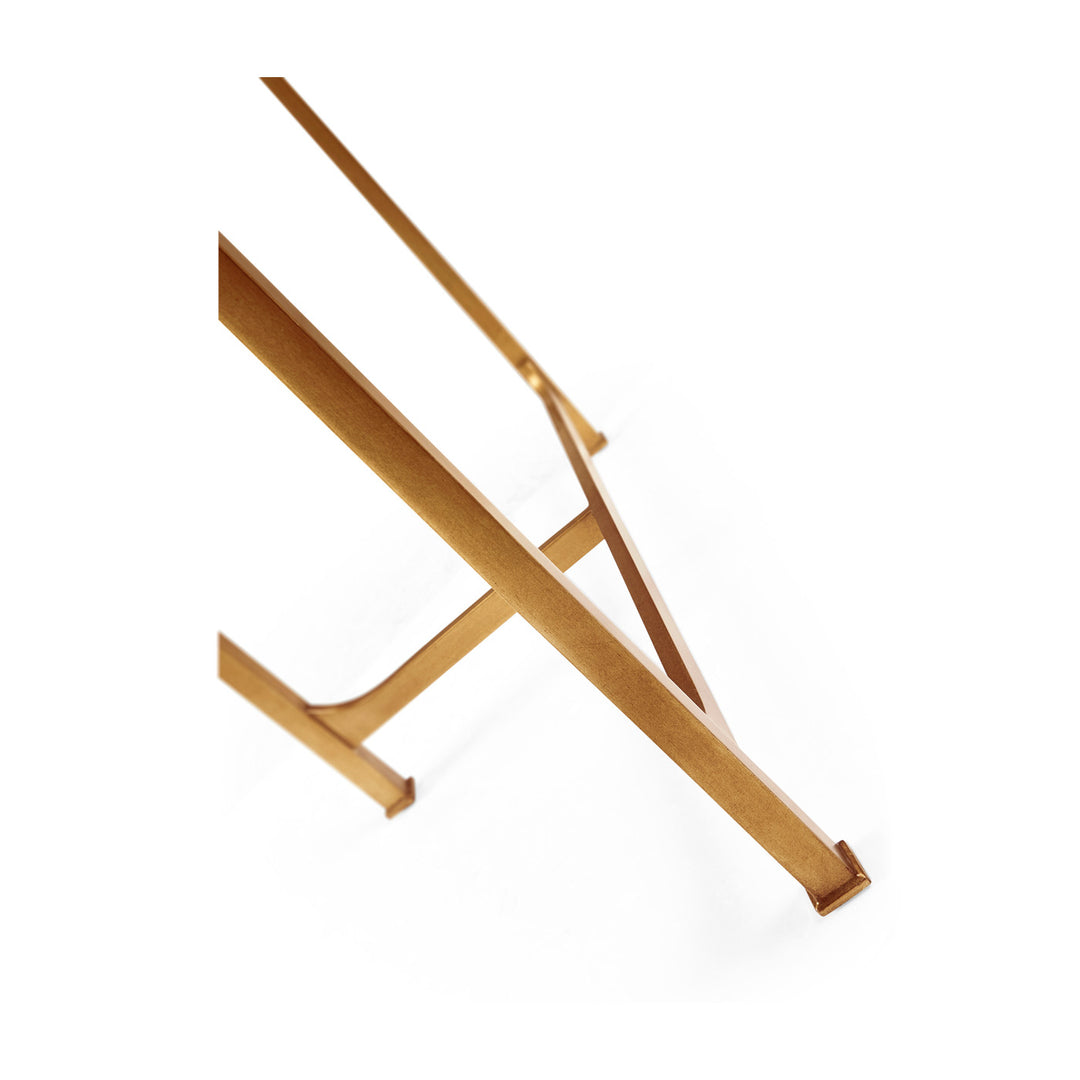 Small Demilune Console Table Contemporary - Gilded - Jonathan Charles