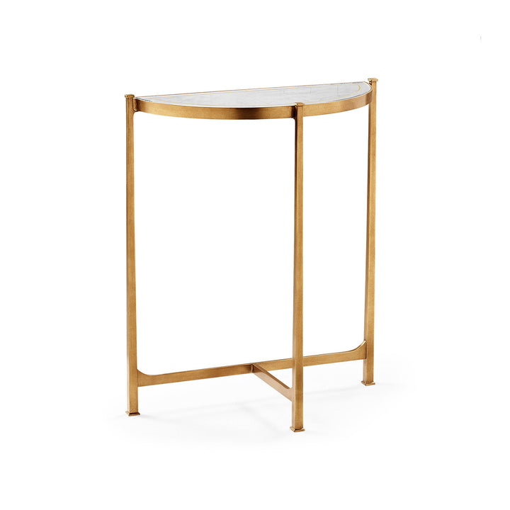 Small Demilune Console Table Contemporary - Gilded - Jonathan Charles