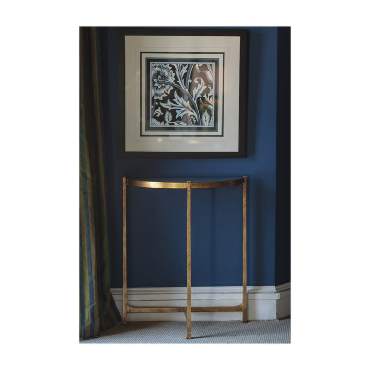 Small Demilune Console Table Contemporary - Gilded - Jonathan Charles