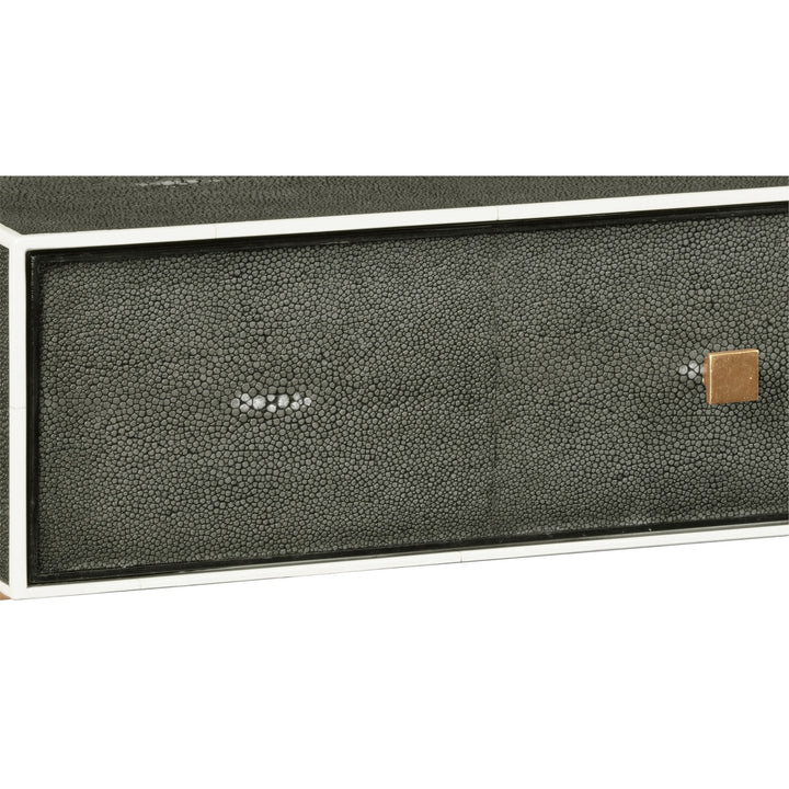 1930s Console Table in Gilded Anthracite Shagreen