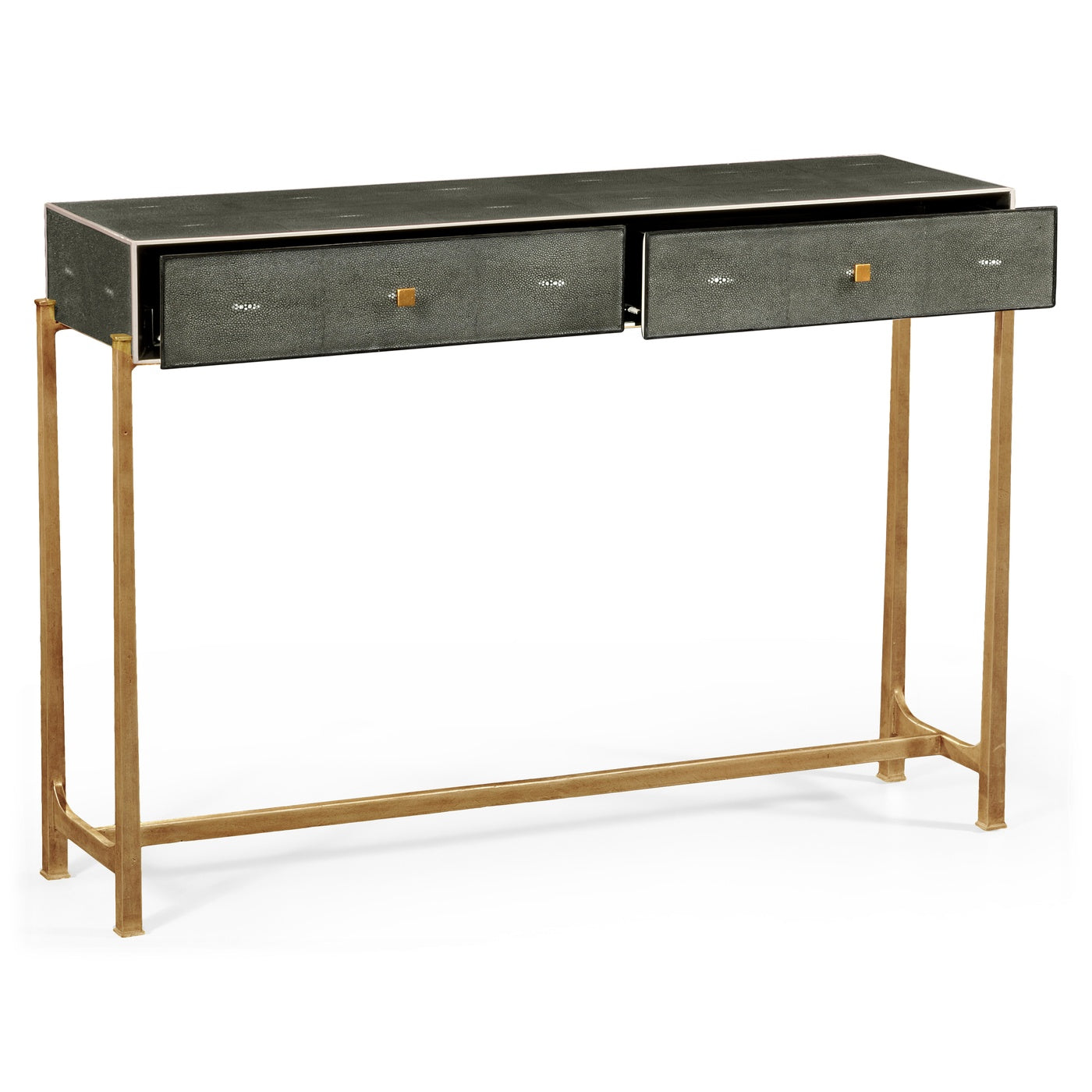 1930s konsolbord i förgyllt Anthracite shagreen