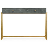 1930s Console Table in Gilded Anthracite Shagreen