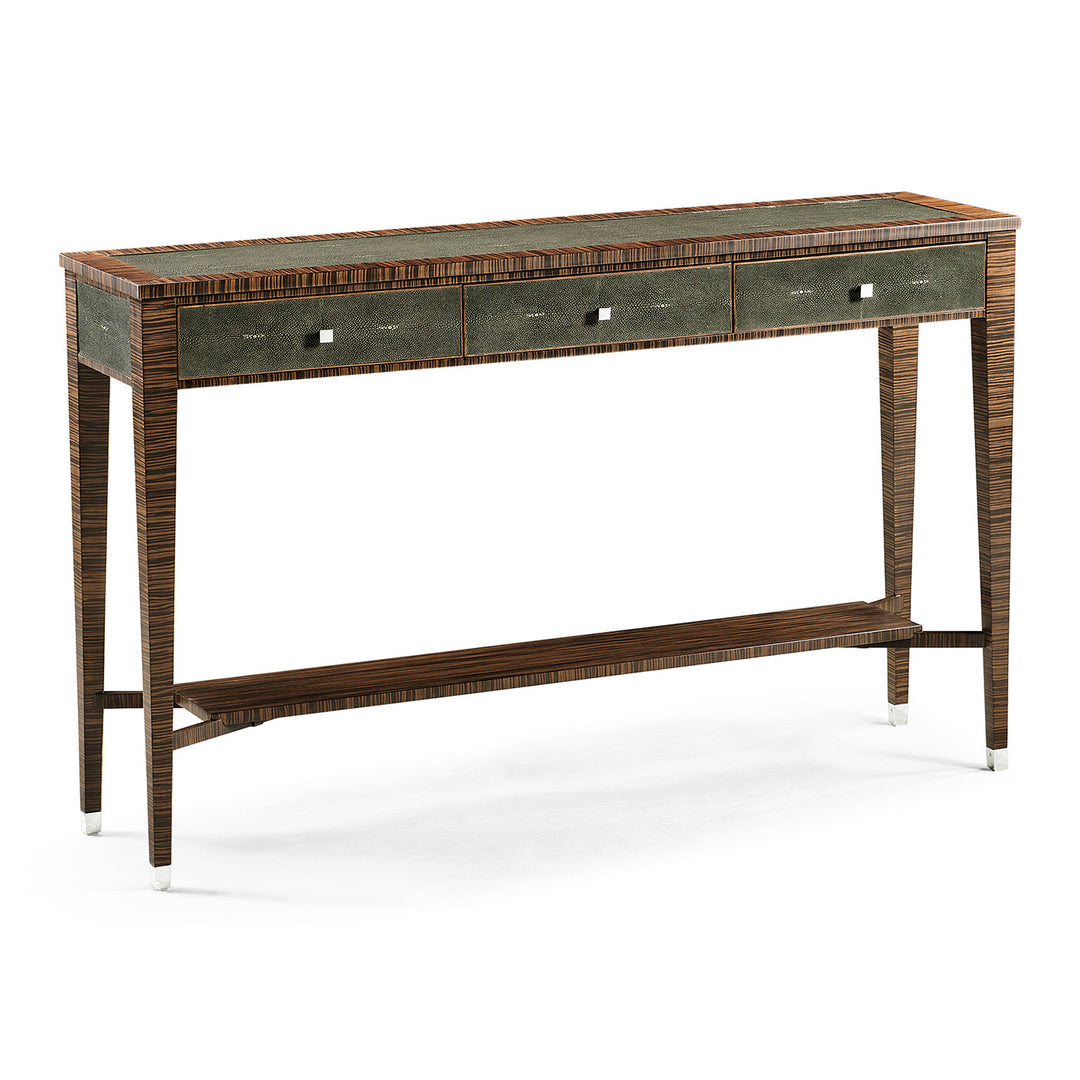 Shagreen Console Table with Drawers