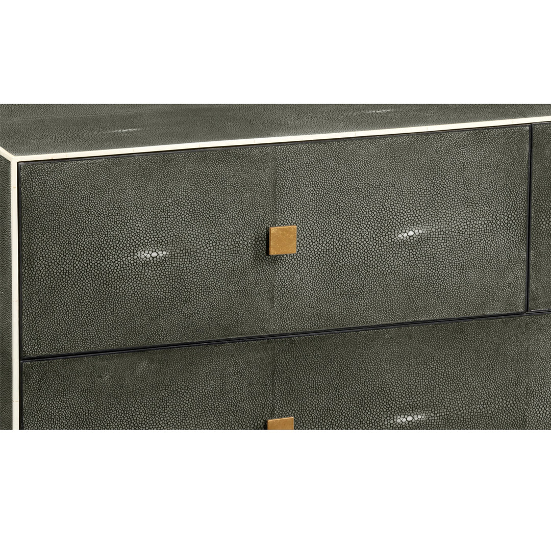 1930s Chest of Drawers in Gilded Anthracite Shagreen - Large - Jonathan Charles