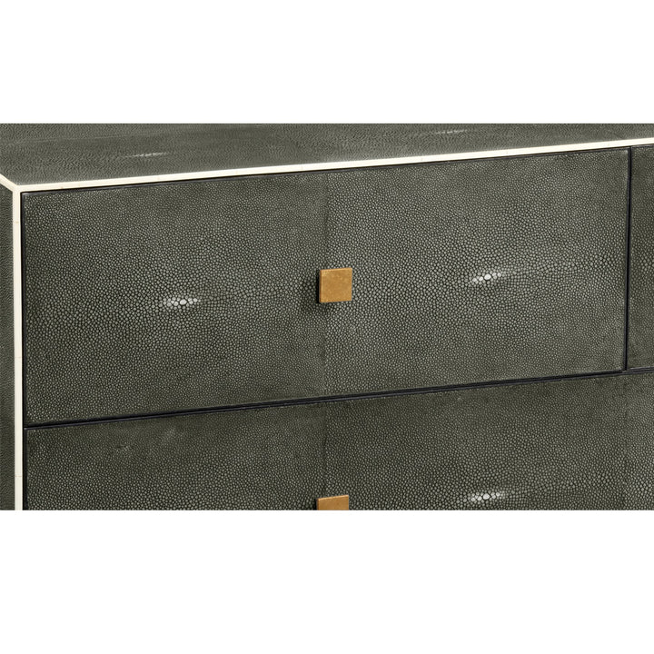 1930s Chest of Drawers in Gilded Anthracite Shagreen - Large - Jonathan Charles