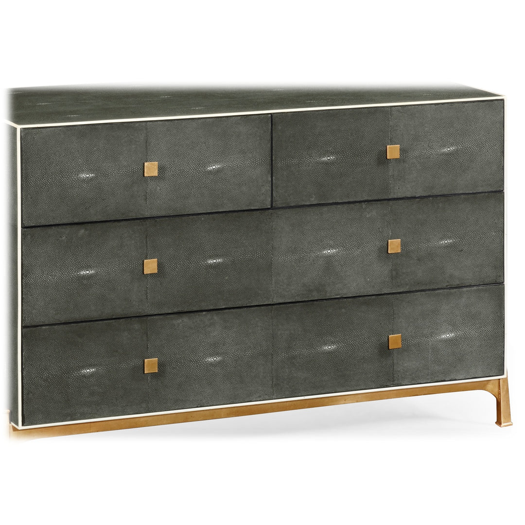 1930s Chest of Drawers in Gilded Anthracite Shagreen - Large - Jonathan Charles
