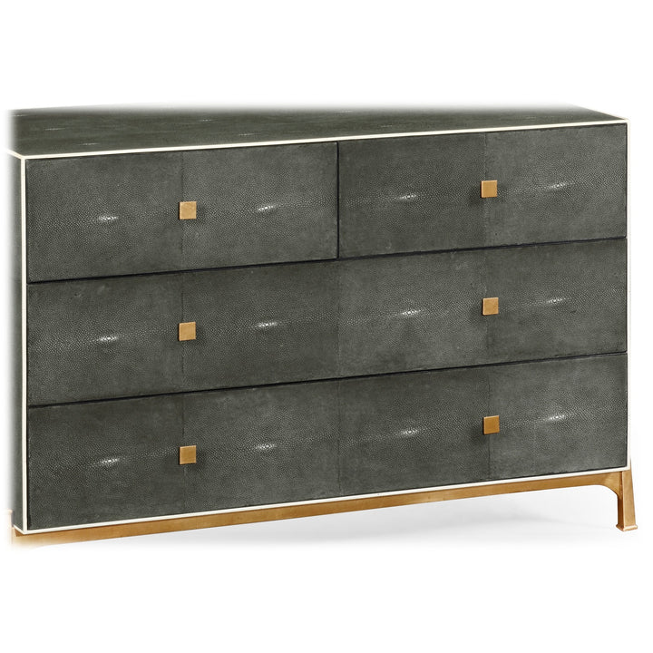 1930s Chest of Drawers in Gilded Anthracite Shagreen - Large - Jonathan Charles