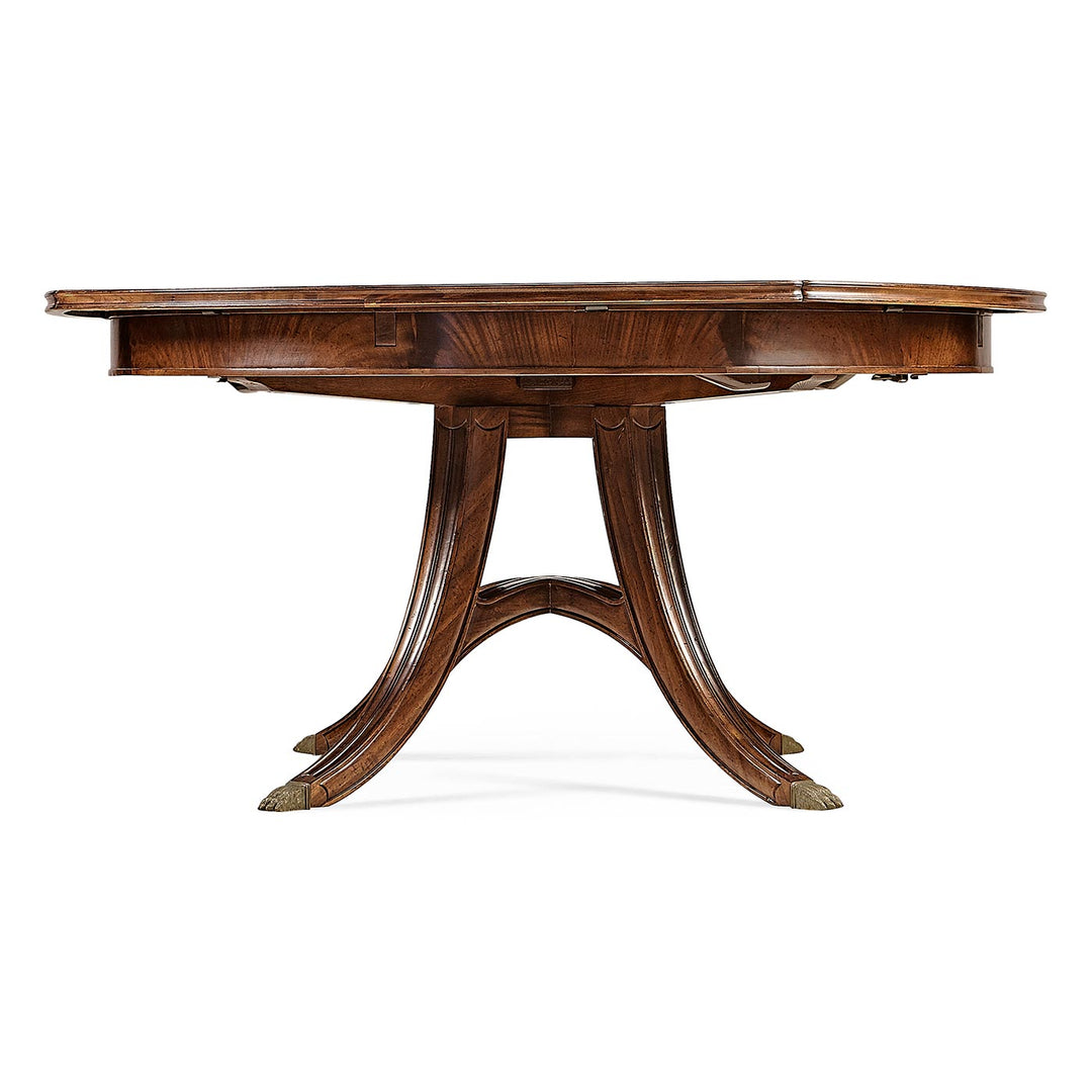 Mahogany Round Extending Dining Table 150 - 187cm - Jonathan Charles