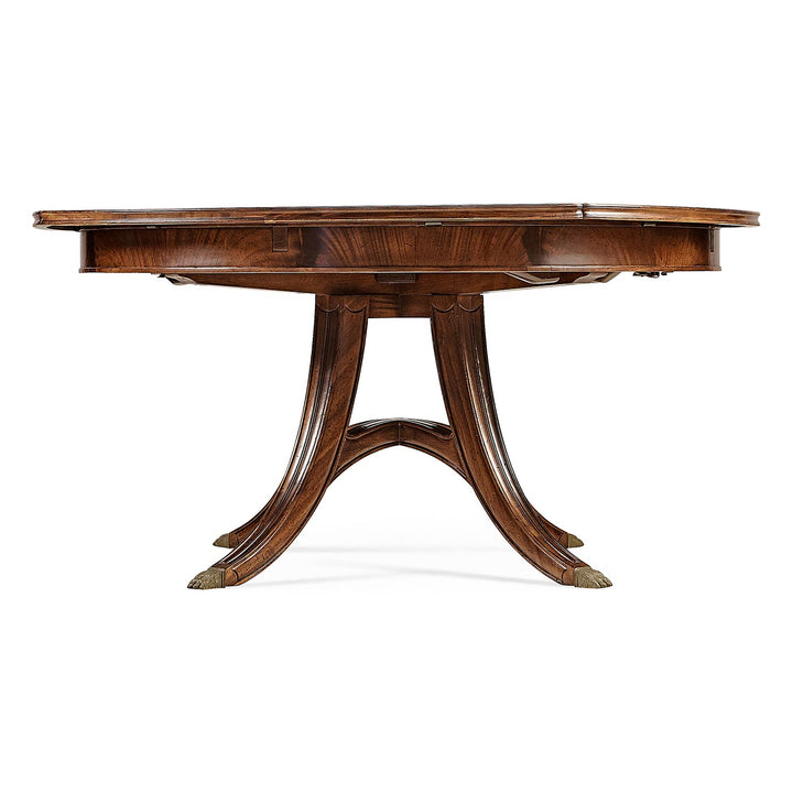 Mahogany Round Extending Dining Table 150 - 187cm - Jonathan Charles