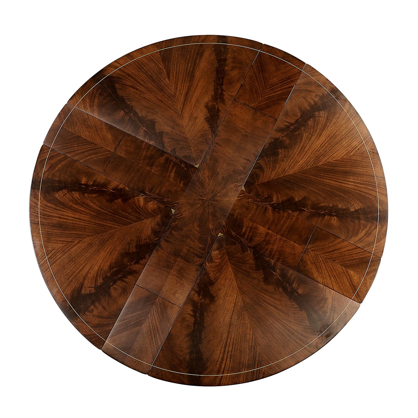 Mahogany Round Extending Dining Table 150 - 187cm - Jonathan Charles