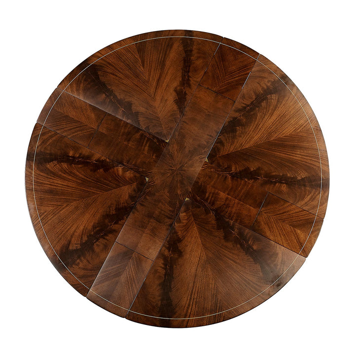 Mahogany Round Extending Dining Table 150 - 187cm - Jonathan Charles
