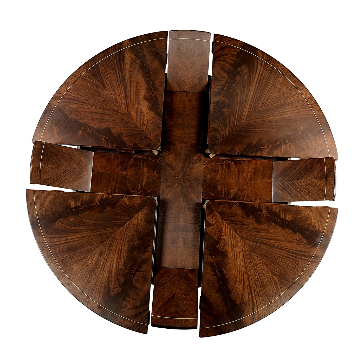 Mahogany Round Extending Dining Table 150 - 187cm - Jonathan Charles