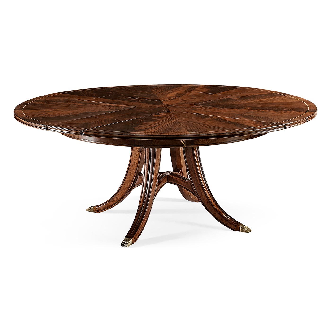 Mahogany Round Extending Dining Table 150 - 187cm - Jonathan Charles