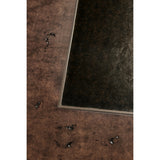 Hammered Iron Bureau Plat with Black Leather Inserts - Jonathan Charles
