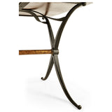 Hammered Iron Bureau Plat with Black Leather Inserts - Jonathan Charles