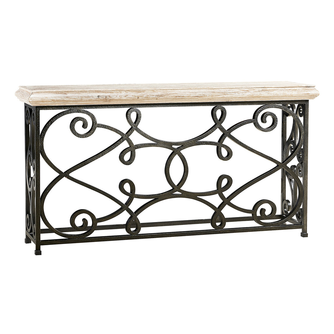 Large Console Table Wrought Iron - Limed - Jonathan Charles