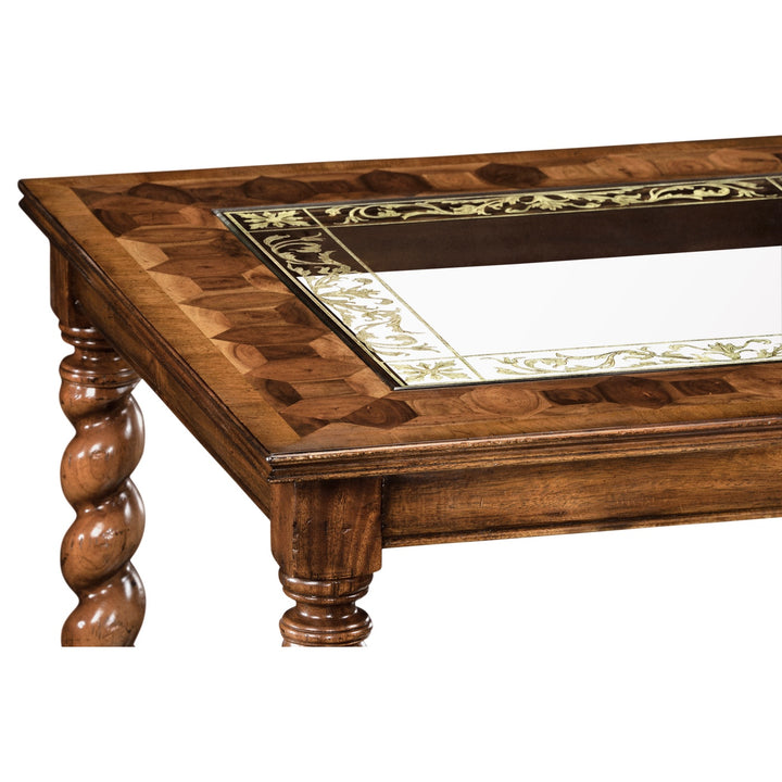 Square Side Table Oyster with Eglomise Top - Small - Jonathan Charles