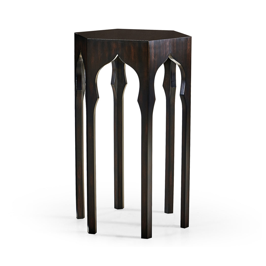 Hexagon Lamp Table in Ebony - Jonathan Charles